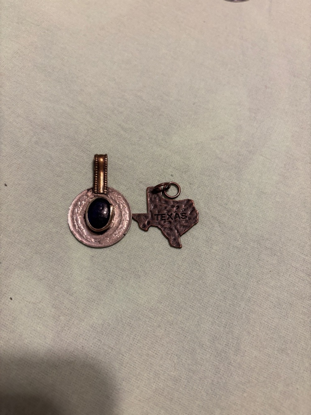 Copper Texas State Charm Pendant - Unbranded